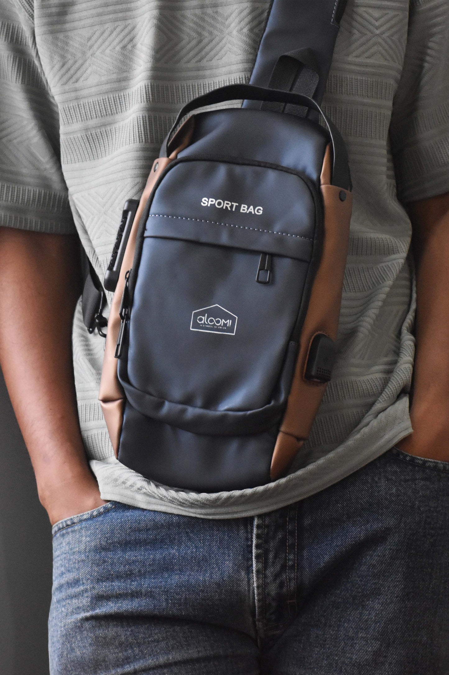 alooMi Anti theft crossbody bag